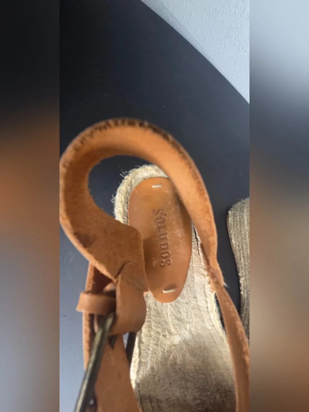 Soludos Tan Espadrille Wedge Sandals Size 6.5